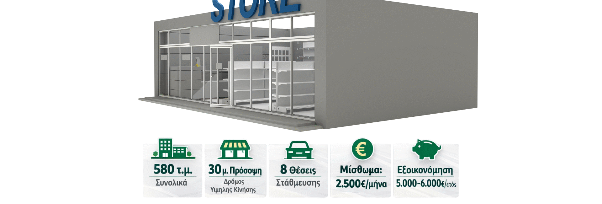 Εμπορικός χώρος προς πώληση δικαιώματος χρήσης στην Έγκωμη με φωτοβολταϊκά, 580 τ.μ., 30μ πρόσοψη και ιδιωτικό parking