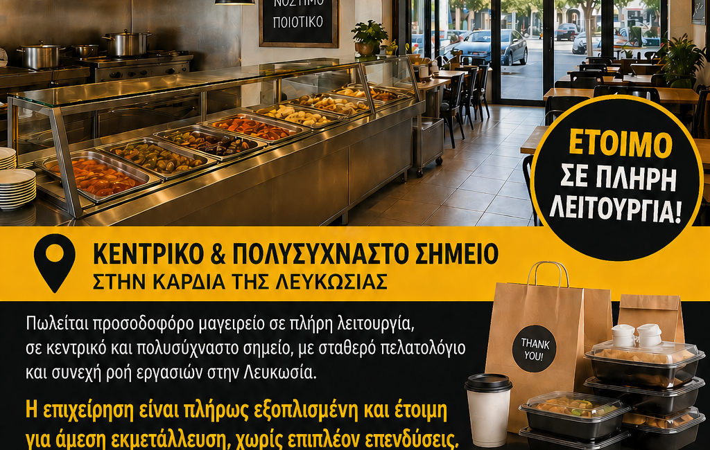 Profitable Food Business for Sale in Nicosia – Fully Equipped Takeaway