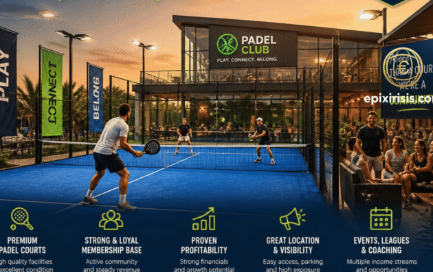 Πωλείται πλήρως λειτουργική επιχείρηση padel με 3 σύγχρονα γήπεδα στην επαρχία Λάρνακας