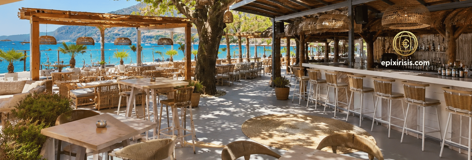 Παραθαλάσσιο beach bar restaurant προς πώληση στην Πλαταριά, κοντά στα Σύβοτα, με οργανωμένη παραλία και πλήρως εξοπλισμένους χώρους.