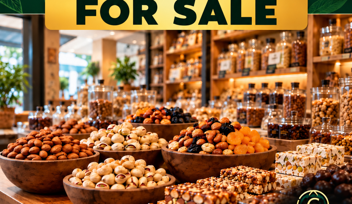 Nuts business for sale in Larnaca – Profitable retail and wholesale business specializing in nuts and traditional products