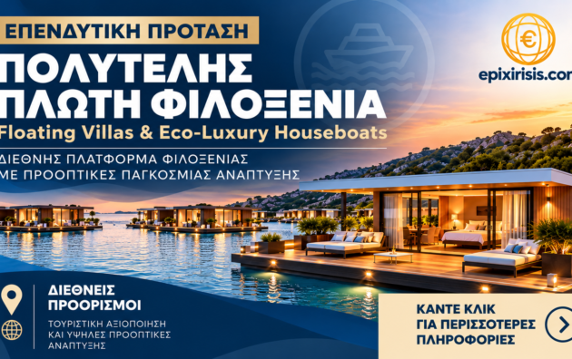 Επενδυτική πρόταση πλωτής φιλοξενίας με πολυτελείς Floating Villas και Eco-Luxury Houseboats σε θαλάσσιο προορισμό, Epixirisis.com.