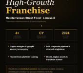Profitable food business for sale Cyprus with delivery and dine-in concept Mediterranean street food franchise investment opportunity Cyprus Turnkey restaurant business for sale Limassol with expansion potential